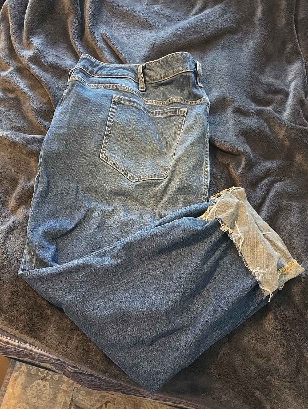 torrid Medium Blue Boyfriend Jeans with Raw Hem